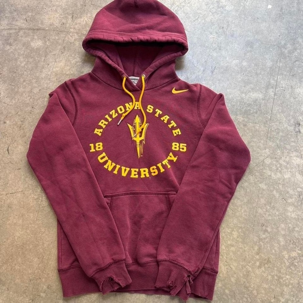 Arizona State Sun Devils Nike Hoodie Distressed Vintage Fade Small
